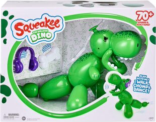 现货美国原版Squeakee Balloon Dinasour仿真互动气球恐龙玩具