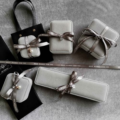 高档绒布项链手镯手链首饰盒