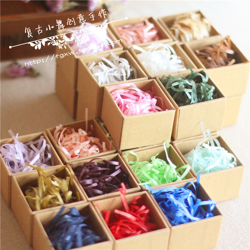 填充纸丝婚庆伴手礼中秋国庆教师节礼品盒喜糖填充纸条拉菲草纸丝