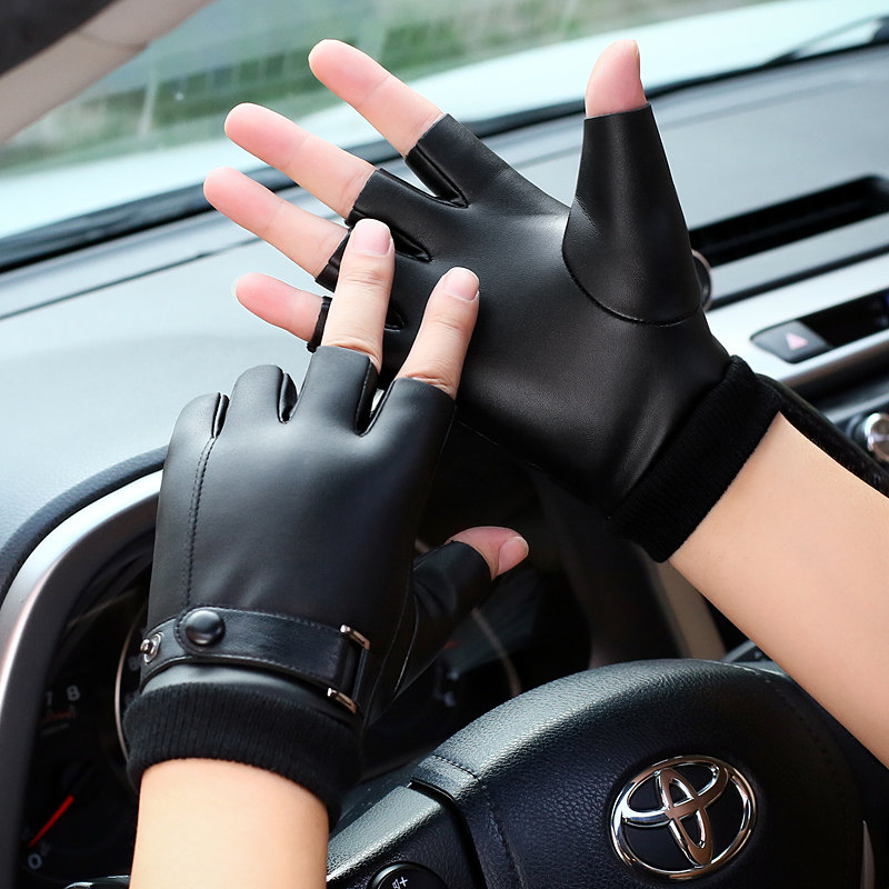 皮手套男秋冬季潮户外加绒保暖触屏骑行开车防水防滑露指半指手套,服饰配件/皮带/帽子/围巾,手套,淘宝优惠券,粉丝福利购,淘宝优惠卷