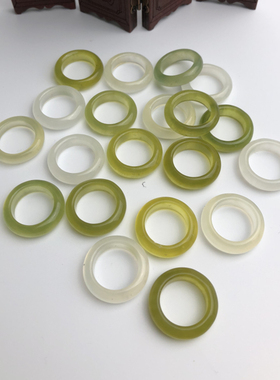 天然岫玉戒指 玉石戒指 岫玉戒指 天然岫玉指环 玉石指环