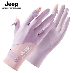 JEEP吉普防晒手套夏季薄款男女防滑透气户外骑车防紫外线全指手套