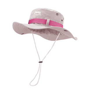 JEEP遮阳帽女夏季防晒帽防紫外线帽子户外登山太阳帽女款渔夫帽