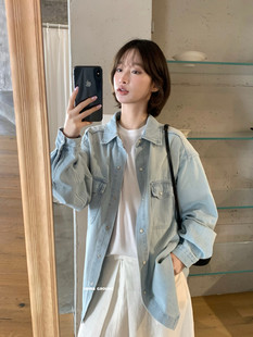 IMISS早春新款韩版休闲韩系浅色翻领衬衫上衣女 R6065