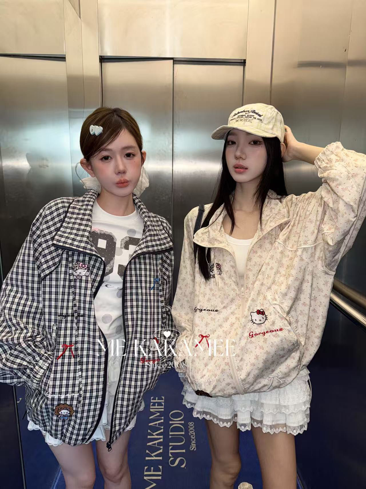 ME KAKAMEE秋新品重工全刺绣KT猫花苞领口设计感夹克外套女9600