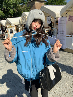 设计感羊羔毛拼接防风保暖羽绒服外套 新款 9330 lemon冬季 The