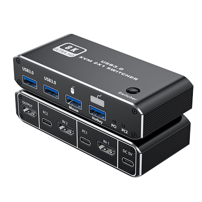 HDMI2.1版KVM切换器2进1出8K