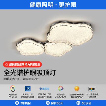 客厅灯主灯吸顶灯现代简约大气LED卧室灯饰创意极简大灯中山套餐
