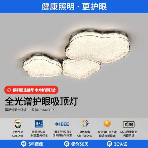 客厅灯主灯吸顶灯现代简约大气LED卧室灯饰创意极简大灯中山套餐