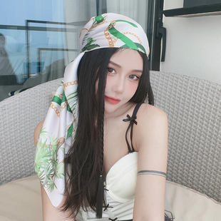 尤嘻岛夏季度假抹胸90大方巾丝巾女海边沙滩巾披肩防晒头巾包头