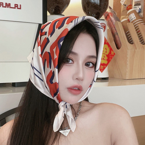 hiphop小方巾丝巾女男美式复古