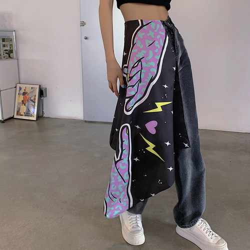 街头hiphop嘻哈风辣妹潮牌围巾