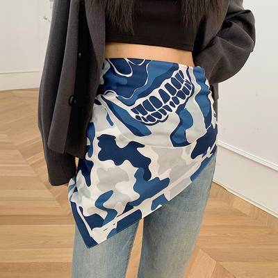 尤嘻岛小众方巾丝巾围巾领巾头巾