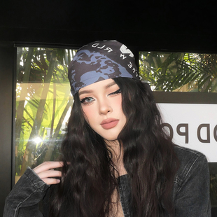 尤嘻岛春夏防晒头巾海边蓝色丝巾抹胸腰带女士2026新款美式方巾