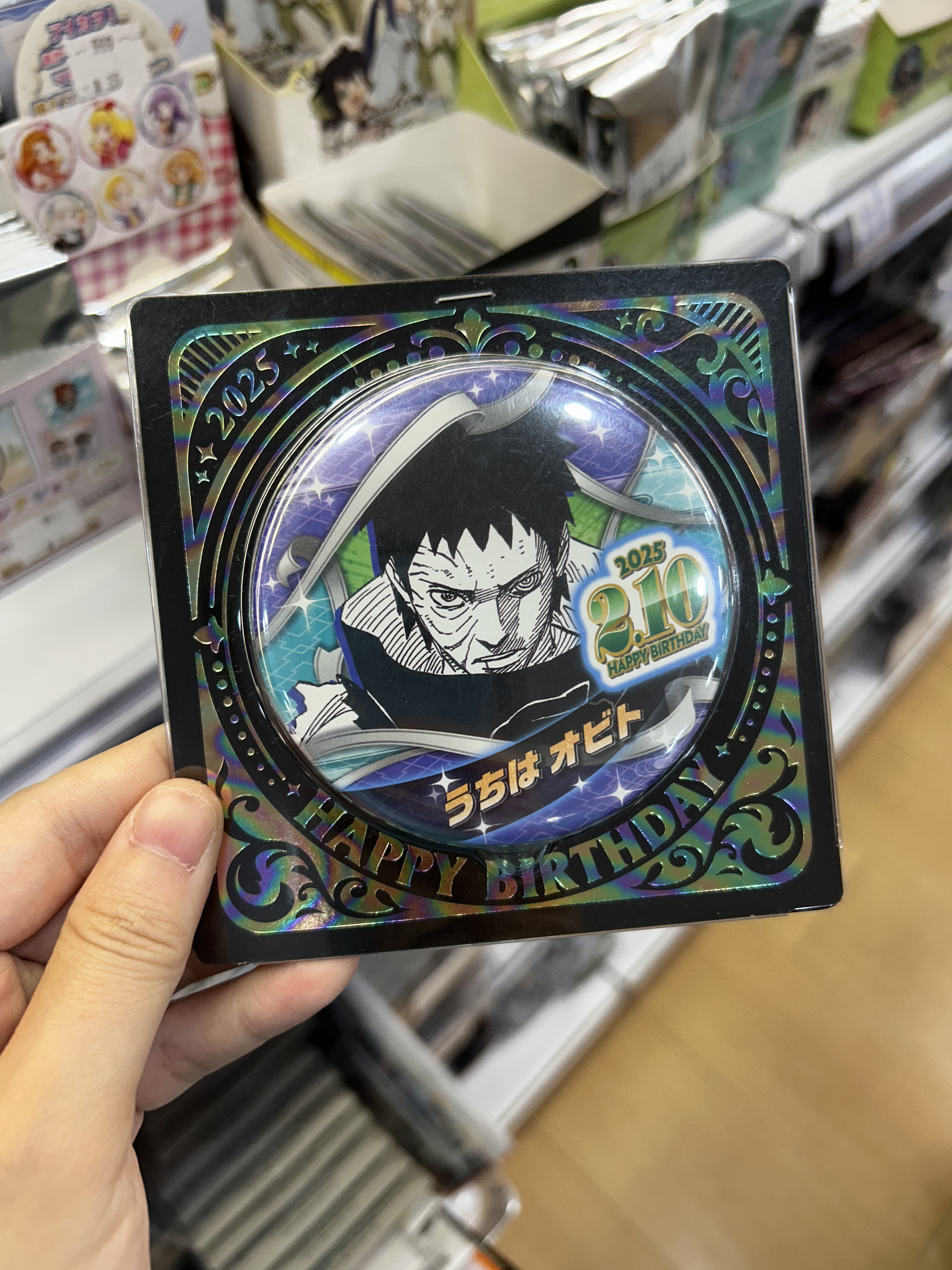 正版现货！日谷 火影忍者宇智波鼬春野樱带土2025生日徽章 吧唧