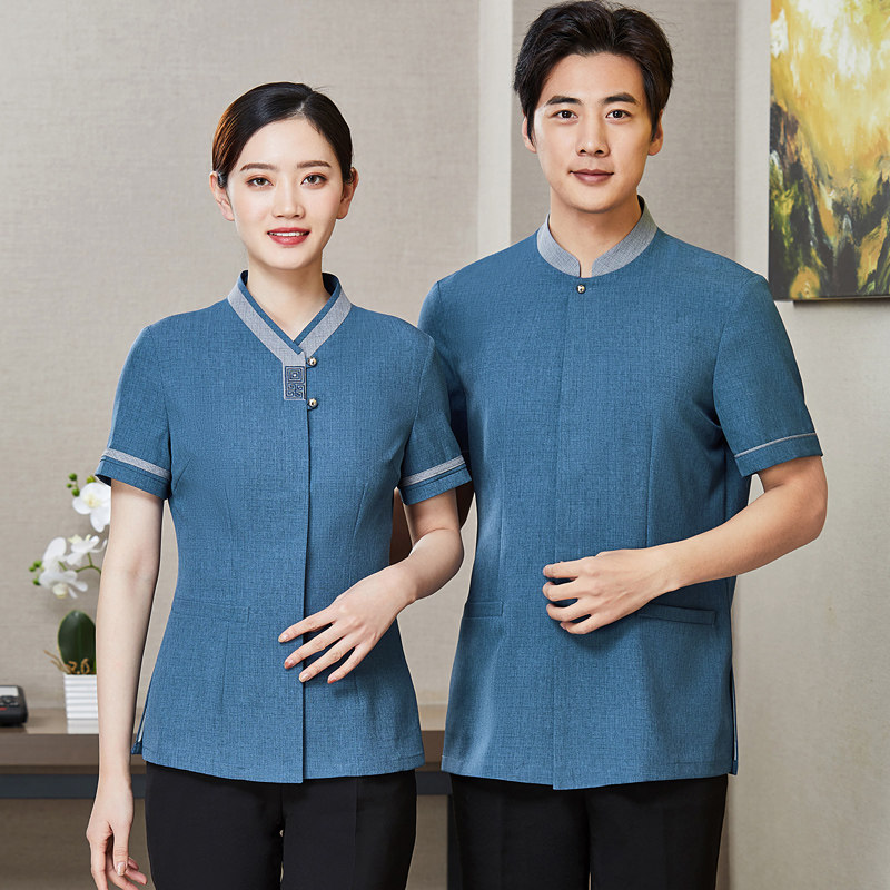 酒店物业保洁工作服女短袖家政宾馆餐厅会所清洁保洁员pa大码服装