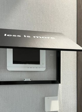 less is more电表盒黑色电表箱子黑白北欧风电表箱米乐家居装饰画