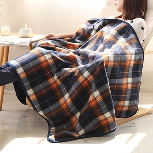 办公室腿部保暖毯条纹设计空调房护腿神器午睡毯保暖披风盖腿小毯
