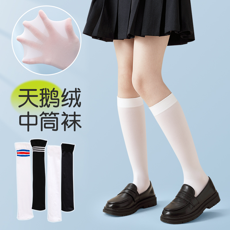 女童夏季薄款长筒袜JK