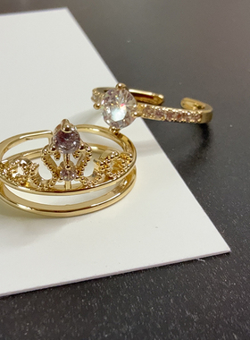 可分开戴14K金色开口可调节