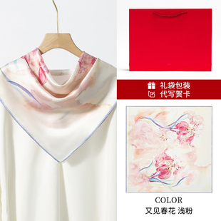 上海故事真丝中方巾女夏季2025新款丝巾妈妈款系脖护颈小披肩礼物