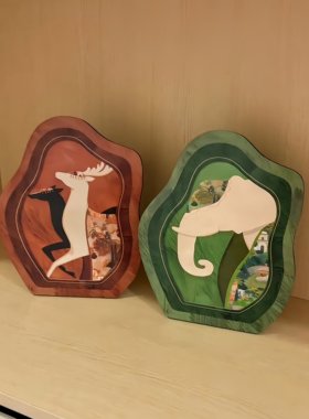 中古风桌面摆件装饰画斗