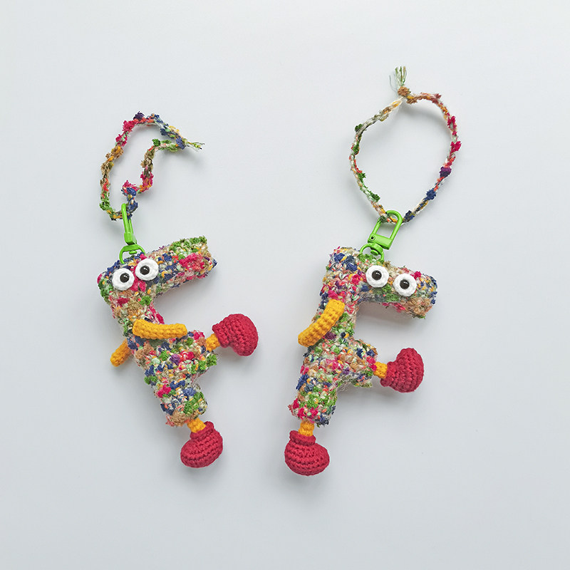 hyggel 钩针字母编织材料包创意字母f可爱玩偶挂件diy钩织玩偶挂