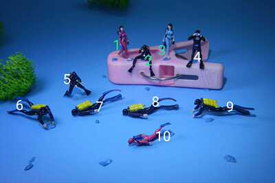 小比例潜水员微拍模型