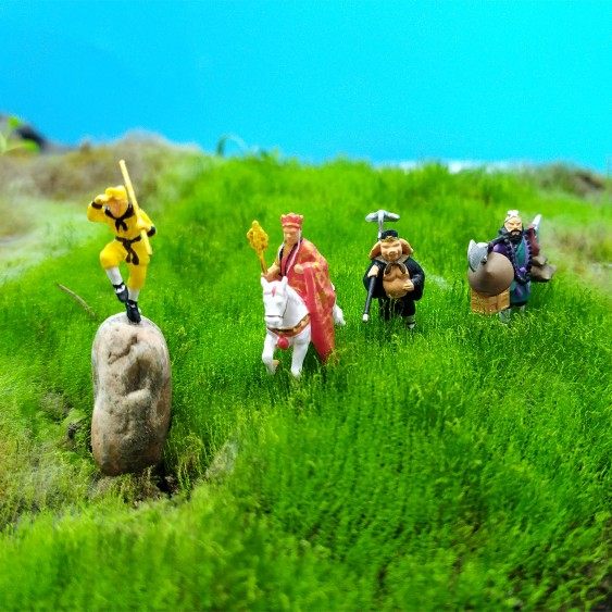 1/87西游记热卖盆景假山微缩造景观拍摄道具装饰摆件小比例人模型