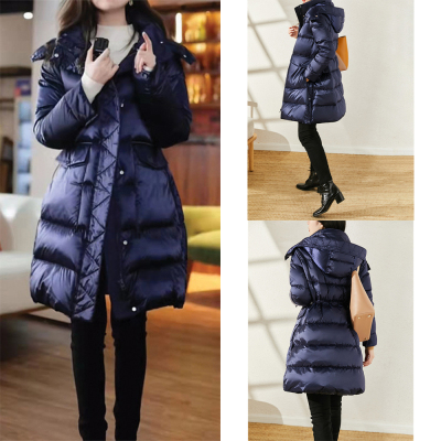 温暖呵护！95白鹅绒收腰羽绒服