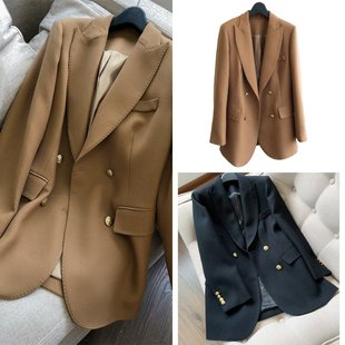 舒适亲肤！精纺羊毛小西装 春秋外套女款休闲西服女装新款秋装
