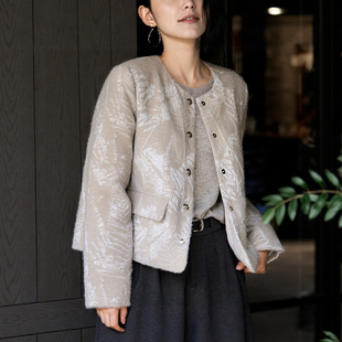 温暖治愈系！毛感肌理小香风95鹅绒服 冬季新款白鹅绒羽绒服外套