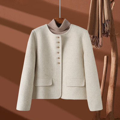 泡芙般轻柔！短款双面羊绒大衣