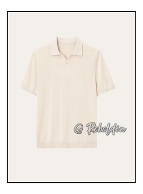 Rebeldon 2025ss 夏季桑蚕丝棉混纺一片领polo 爱穿衣服的让先生