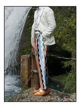 RTions 波浪纹真丝廓尔喀裤 爱穿衣服的让先生