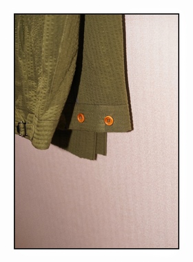 让定制RTions 绿色泡泡纱那不勒斯西裤 爱穿衣服的让先生