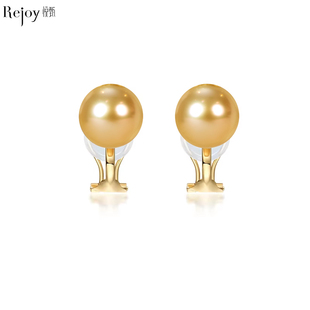 悦甄18K金强光南洋金珠珍珠无痛耳夹女无耳洞耳饰耳钉耳环classic