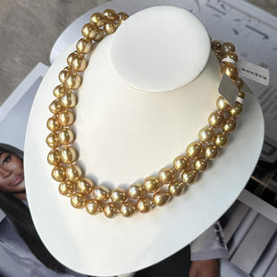 13mm 南洋金珠项链极光浓金色水滴型9 12mm 直播间专享直降