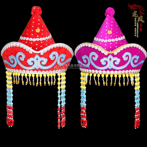 Детская монгольская шляпа девочка девочка для вышивки вышива