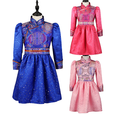 蒙古舞儿演出服民族风女童