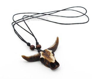 蒙古族佩饰 牛头项链 树脂项链 内蒙古特色工艺品民族特色饰品