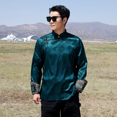 蒙美人男士春秋外套民族风宽松