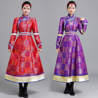 新款蒙古族服装女士蒙古袍