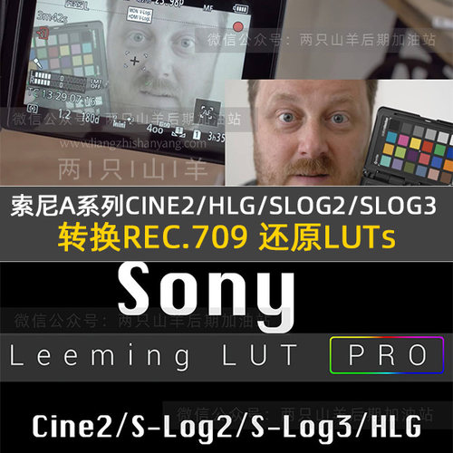 预设索尼A系列CINE2/HLG/SLOG2/SLOG3 转换REC.709 还原LUTs 预设