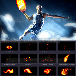 FCPX中文插件-94个手绘二维卡通烟雾火焰闪电爆炸射击MG动画预设