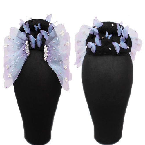 古典舞蹈(蝶香)蝶舞花间梦蝶香头饰艺考演出舞台表演发髻蝴蝶发饰