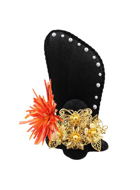 头饰唐印舞蹈头饰 唐印演出头饰 桃李杯古典舞头饰黑色假发