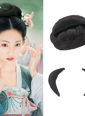 古装明制发髻套装仙女造型假发发碗发包演出汉服coss百搭假发包邮