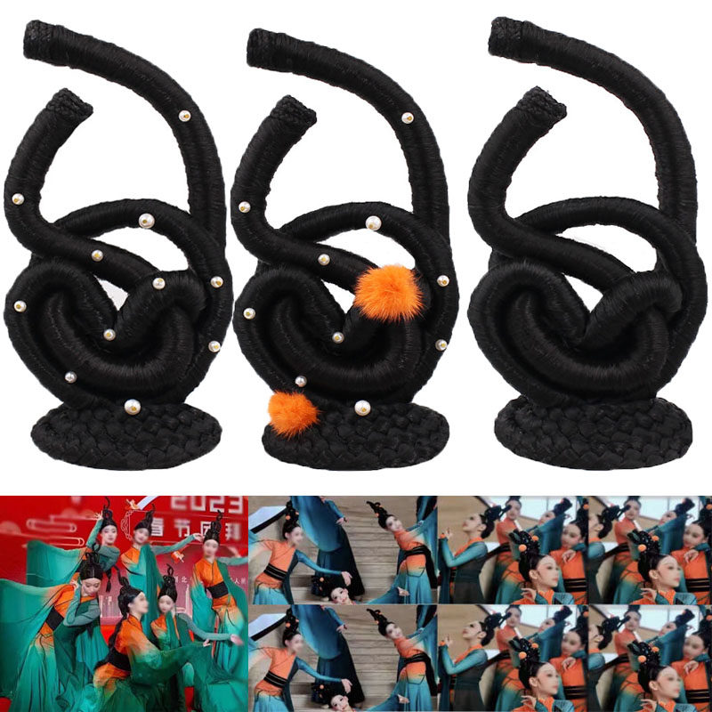 舞蹈头饰发髻古典风古装造型假发