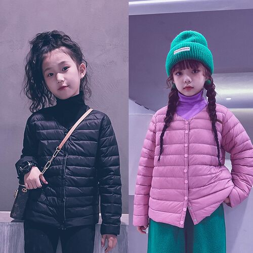 冷大娘定制男女儿童秋冬羽绒内胆校服内搭白鸭绒保暖羽绒服亲子款